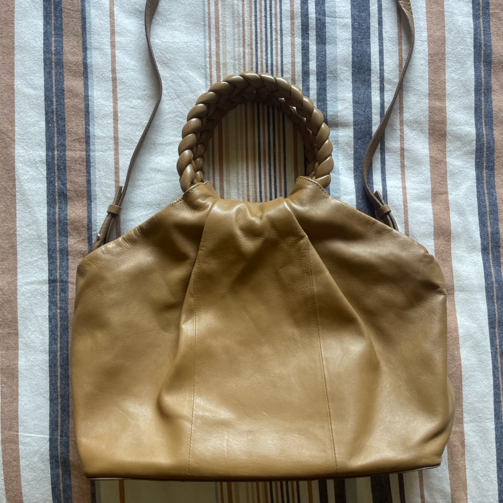 New Vince Camuto tan leather purse